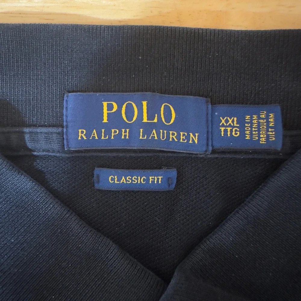 Polo Ralph Lauren Polo Shirt Classic Fit‎ Black Short Sleeve Casual Wear XXL